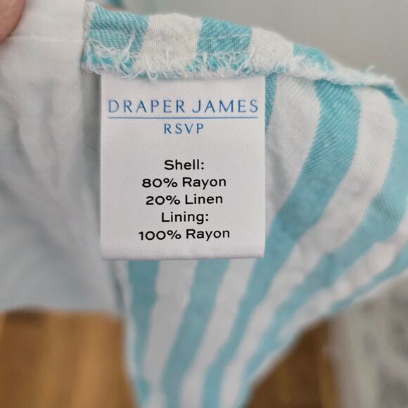 Draper James Wrap Dress Blue Green Ruffle Puff Sleeve Size XL - Picture 7 of 9